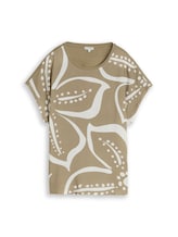 Niet geselecteerd, T-shirt in materiaalmix door Tom Tailor, groen