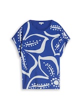 Niet geselecteerd, T-shirt in materiaalmix door Tom Tailor, blauw