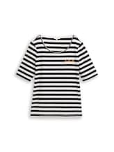 Niet geselecteerd, T-shirt met borduursel door Tom Tailor, zwart