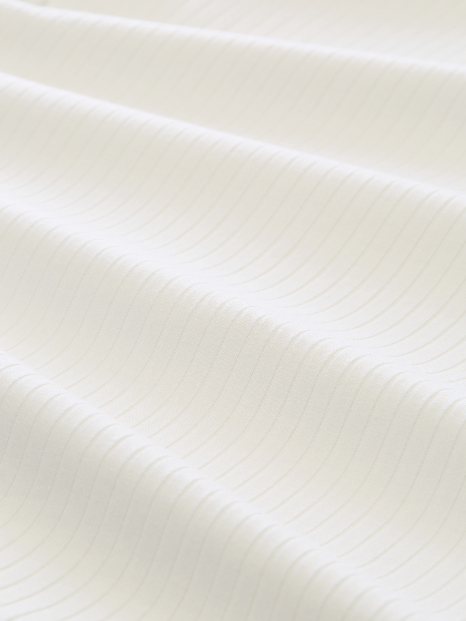 T-Shirt mit Rippstruktur - Whisper White - Material-Ansicht