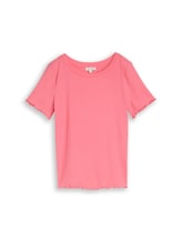 Sélectionné, T-shirt à structure côtelée par Tom Tailor, rose