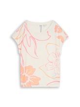 Nicht ausgewählt, T-Shirt mit Blumenmuster von Tom Tailor, weiß