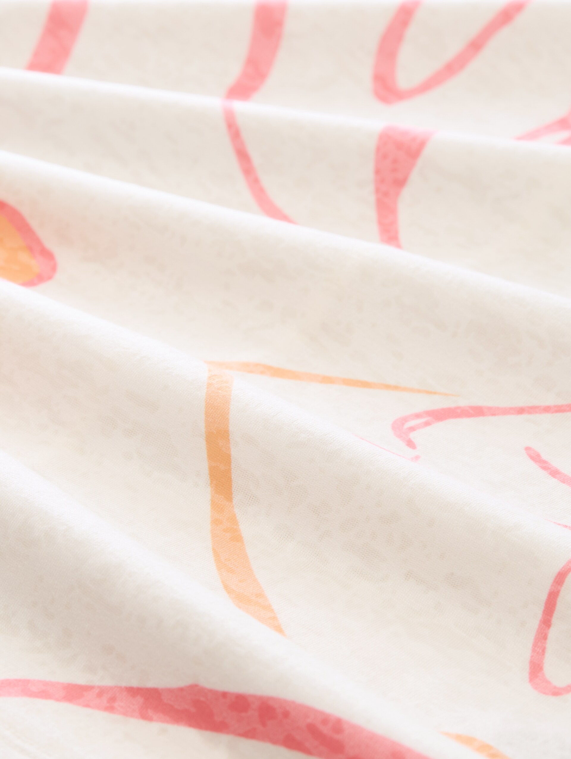 T-Shirt mit Blumenmuster - Whisper White - Material-Ansicht