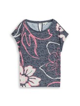 Selected, T-shirt with floral pattern by Tom Tailor, blue