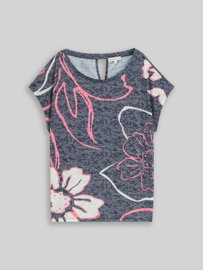 T-Shirt mit Blumenmuster von Women, sky captain blue