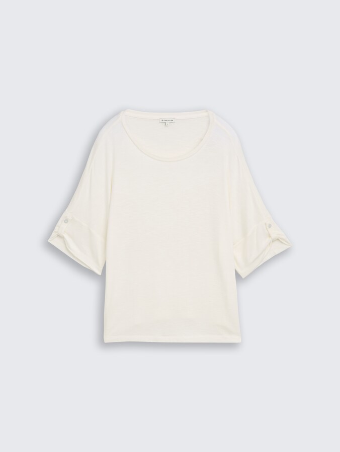 T-Shirt mit Turn-Up-Funktion von Women, Whisper White