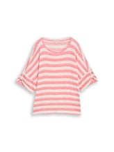 Geselecteerd, T-shirt met omgeslagen mouwen door Tom Tailor, rosa