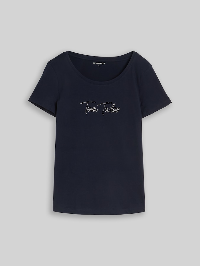 T-Shirt mit Glitzer-Logo von Women, sky captain blue