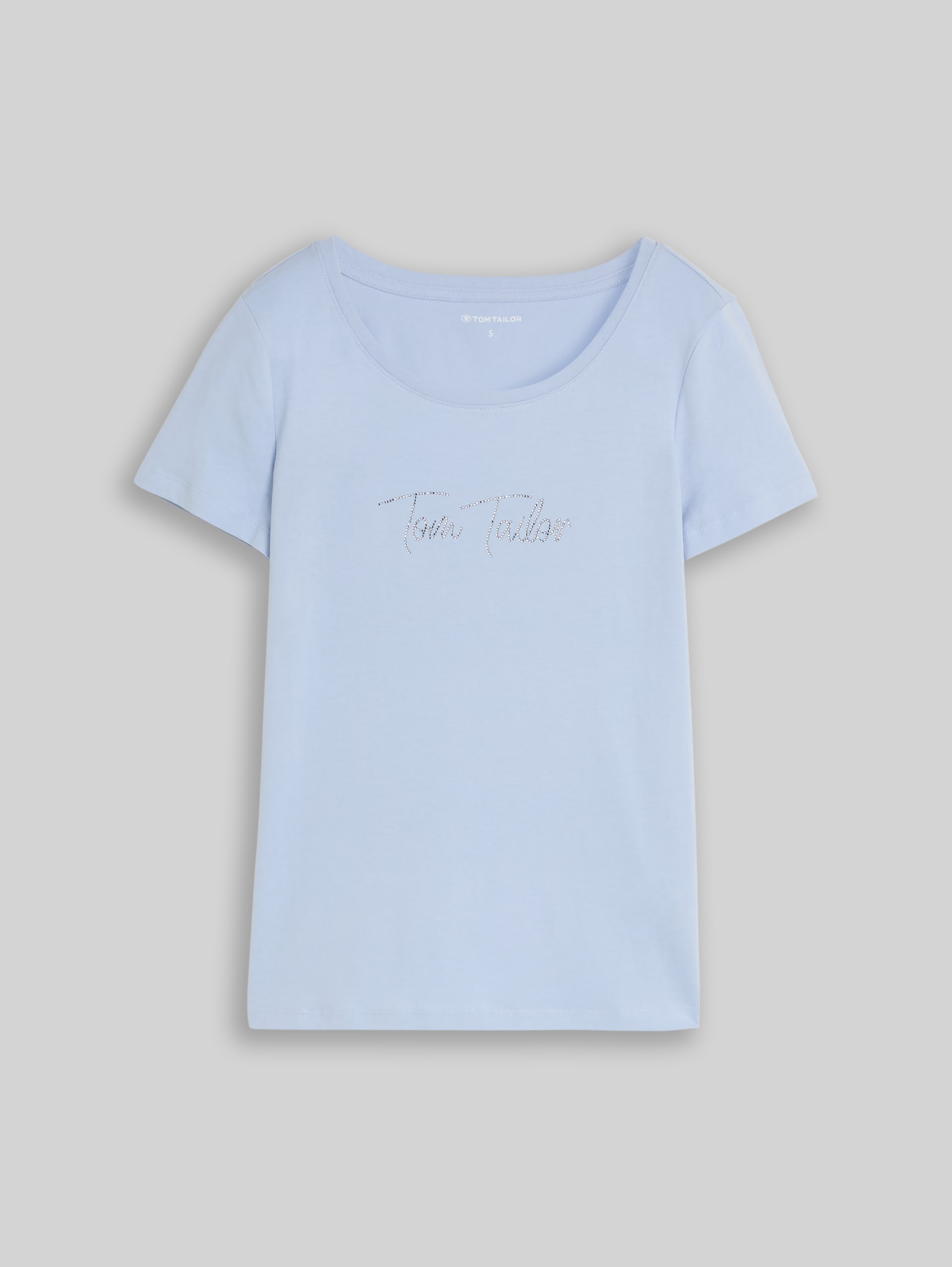T-Shirt mit Glitzer-Logo - Kentucky Blue - Vorder-Produkt-Ansicht