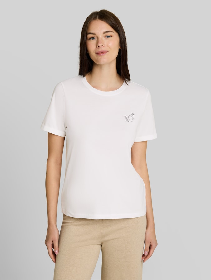 T-shirt met print door Women, Whisper White