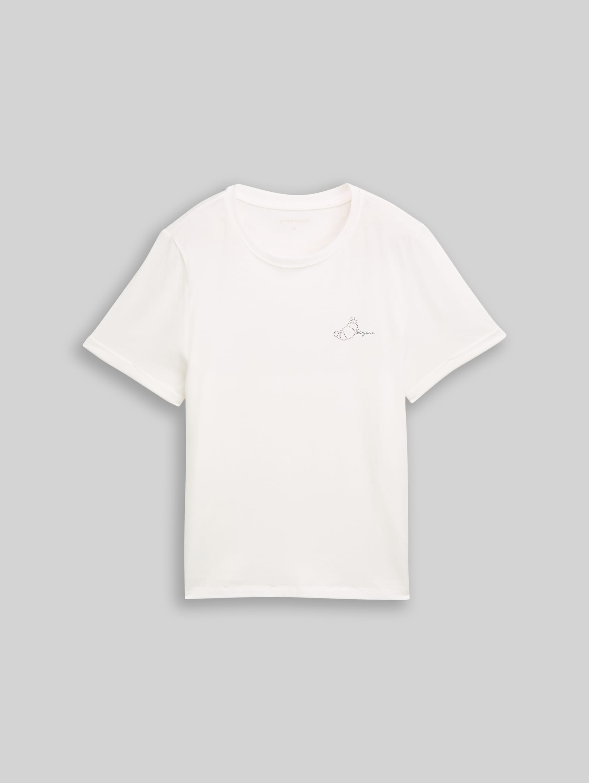T-Shirt mit Print - Whisper White - Vorder-Produkt-Ansicht