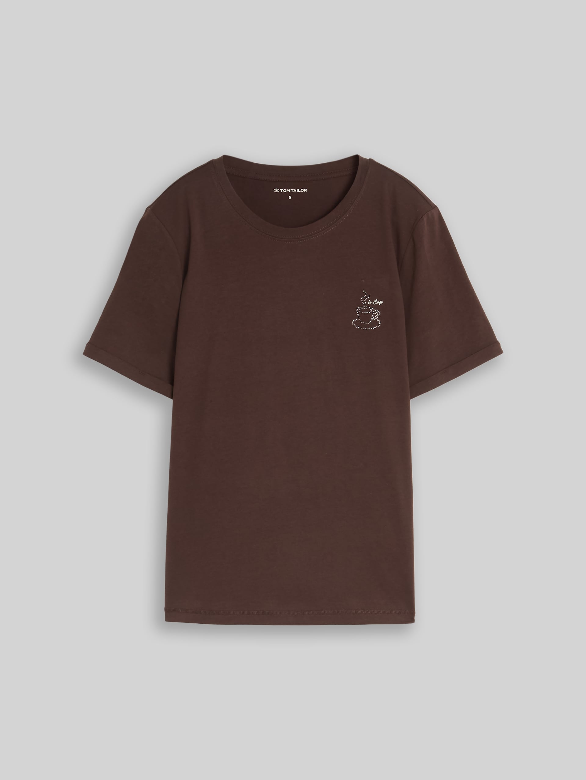 T-Shirt mit Print - java dark brown - Vorder-Produkt-Ansicht