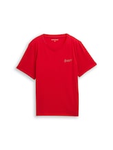 Nicht ausgewählt, T-Shirt mit Print von Tom Tailor, rot