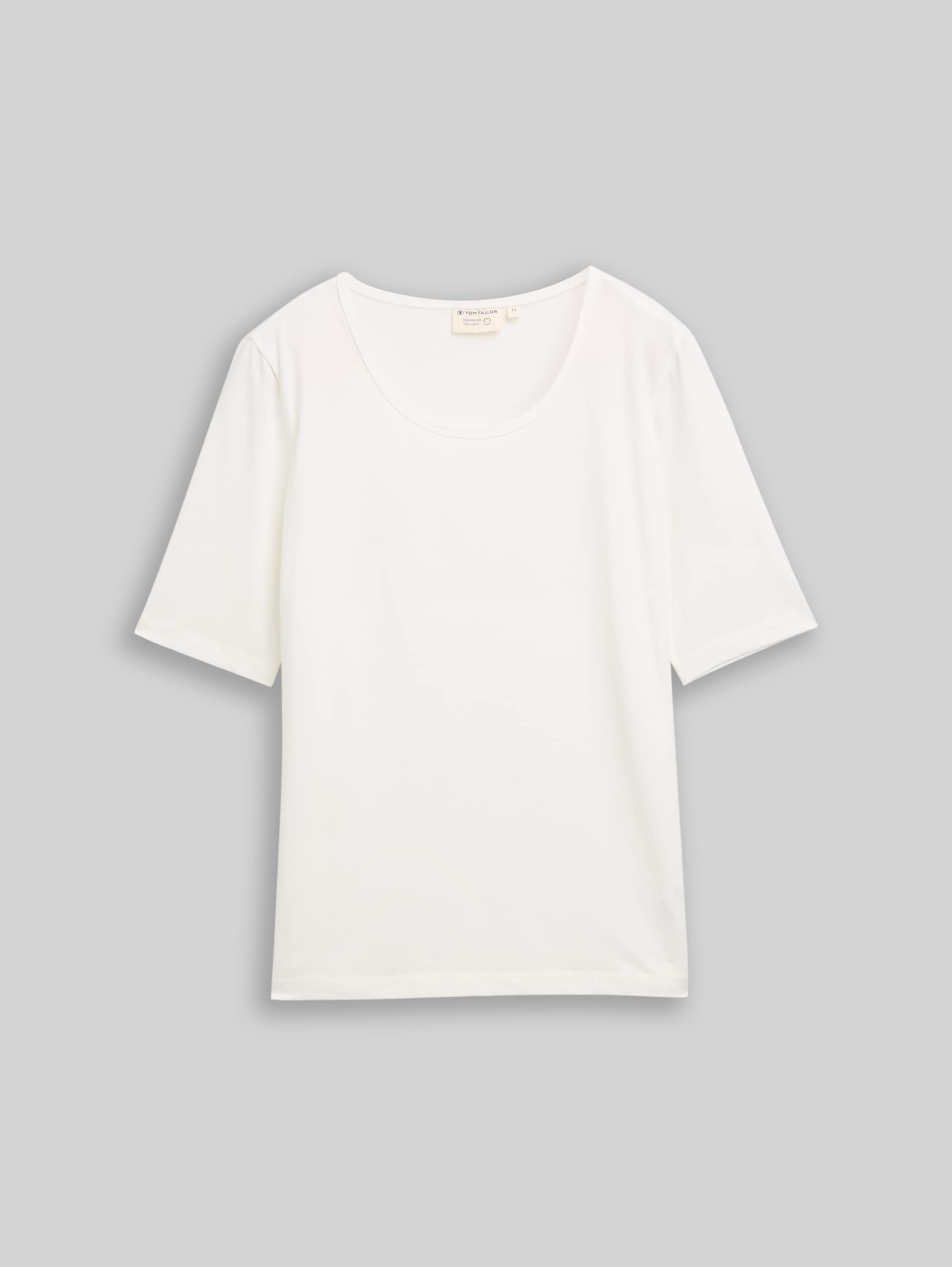 Basic T-Shirt mit Rundhalsausschnitt - Whisper White - Vorder-Produkt-Ansicht