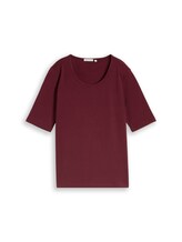 Ausgewählt, Basic T-Shirt mit Rundhalsausschnitt von Tom Tailor, rot