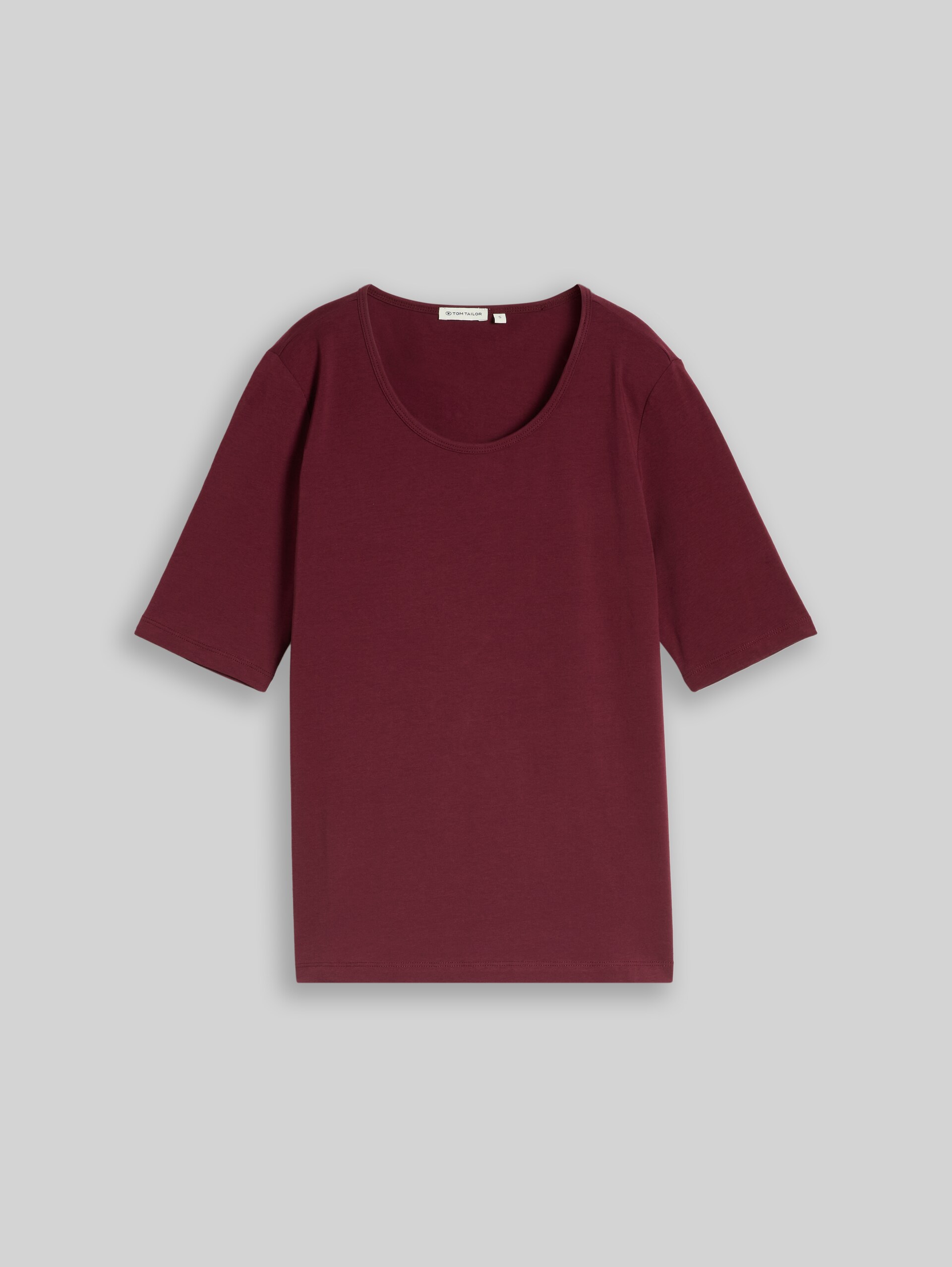 Basic T-Shirt mit Rundhalsausschnitt - Preppy Plum - Vorder-Produkt-Ansicht