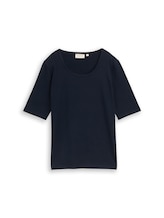 Ausgewählt, Basic T-Shirt mit Rundhalsausschnitt von Tom Tailor, blau