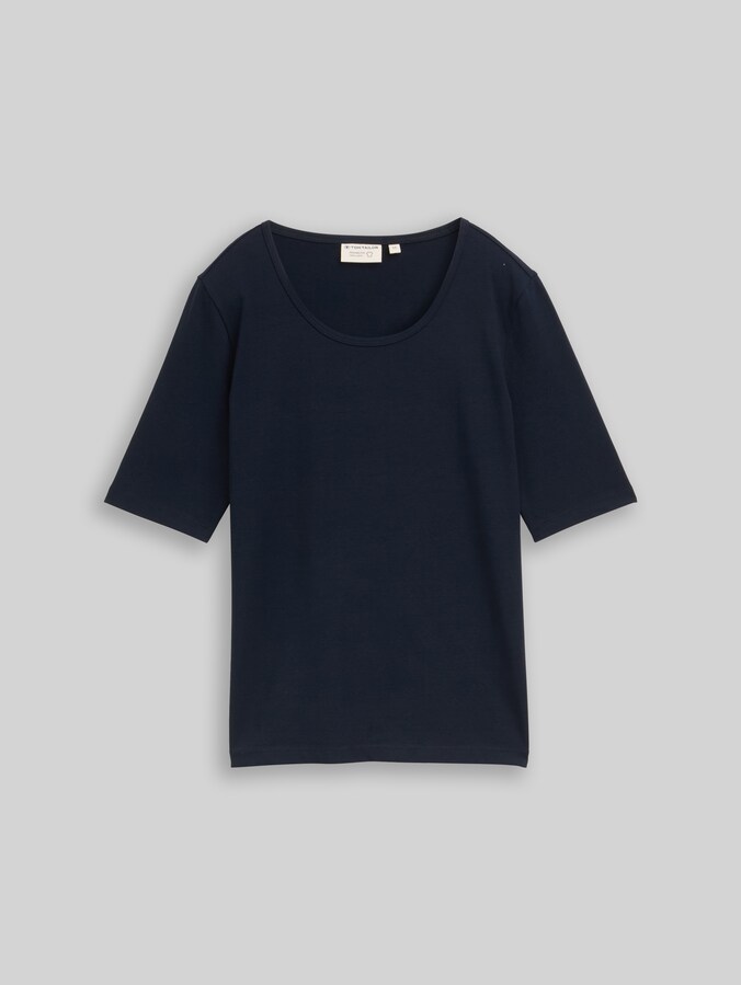 Basic T-Shirt mit Rundhalsausschnitt von Women, sky captain blue
