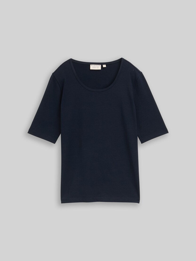 Basic T-shirt met ronde halslijn door Women, sky captain blue