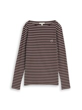 Nicht ausgewählt, Langarmshirt mit Streifenmuster von Tom Tailor, braun