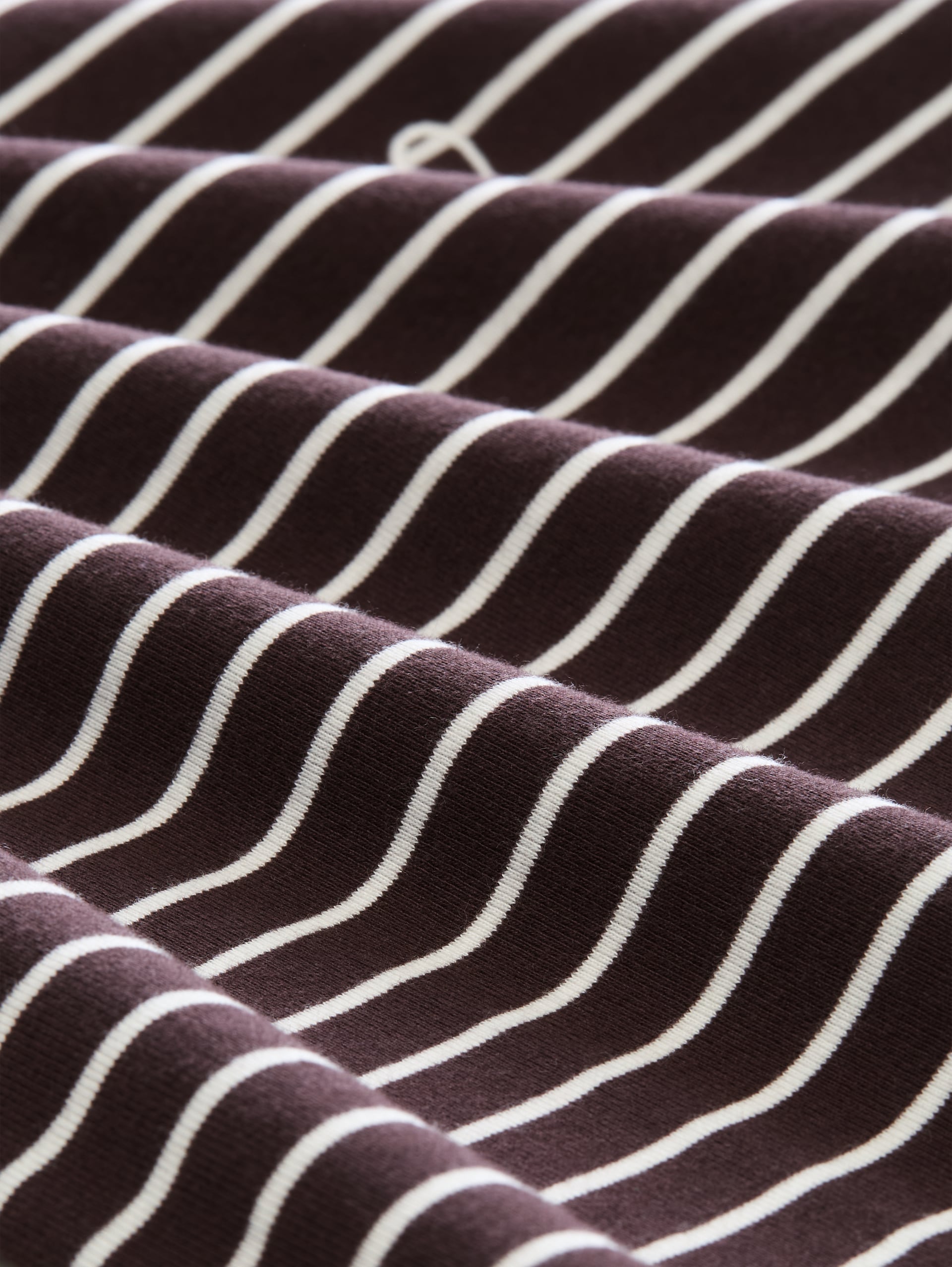 Langarmshirt mit Streifenmuster - brown white stripe - Material-Ansicht
