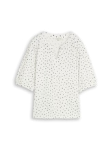 Ausgewählt, T-Shirt mit Punktemuster von Tom Tailor, weiß
