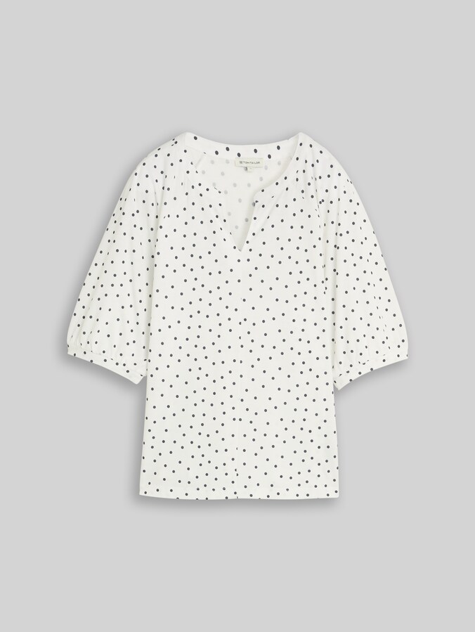 T-Shirt mit Punktemuster von Women, white small dot design