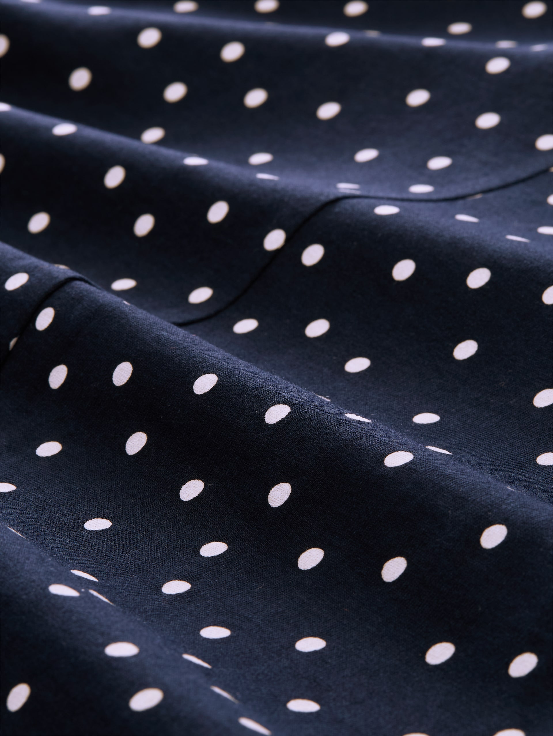 T-Shirt mit Punktemuster - navy white small dot design - Material-Ansicht
