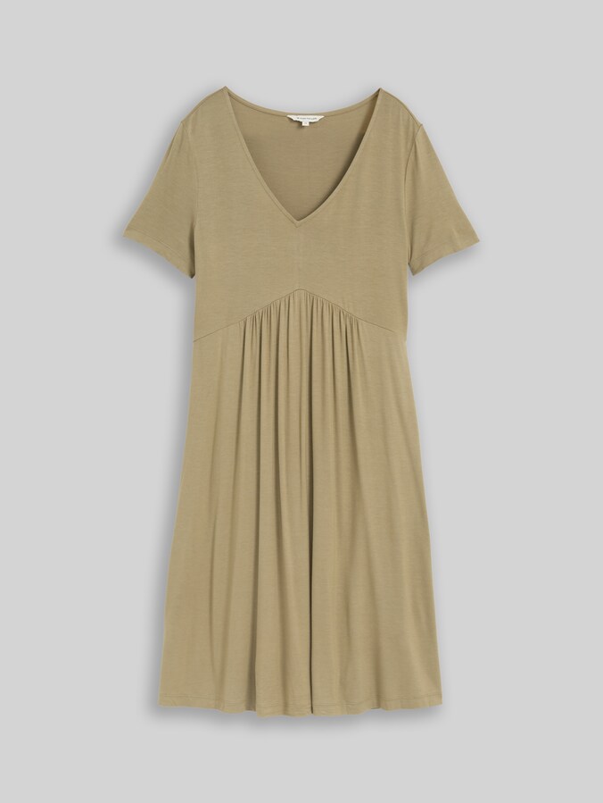 Robe en jersey à encolure en V par Women, Silver Olive