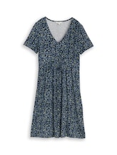 Niet geselecteerd, Jerseyjurk met V-hals door Tom Tailor, blauw