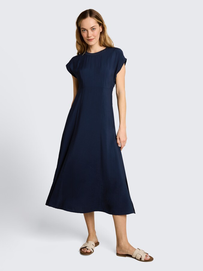 Midi-Kleid mit Eingriffstaschen von Women, sky captain blue