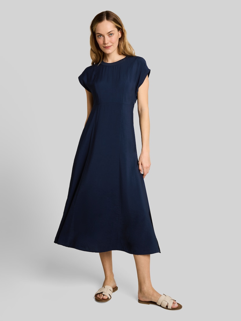 Midi-Kleid mit Eingriffstaschen von Women, sky captain blue