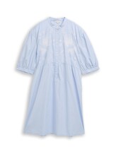 Geselecteerd, Losvallende jurk met bloemenborduursel door Tom Tailor, blauw