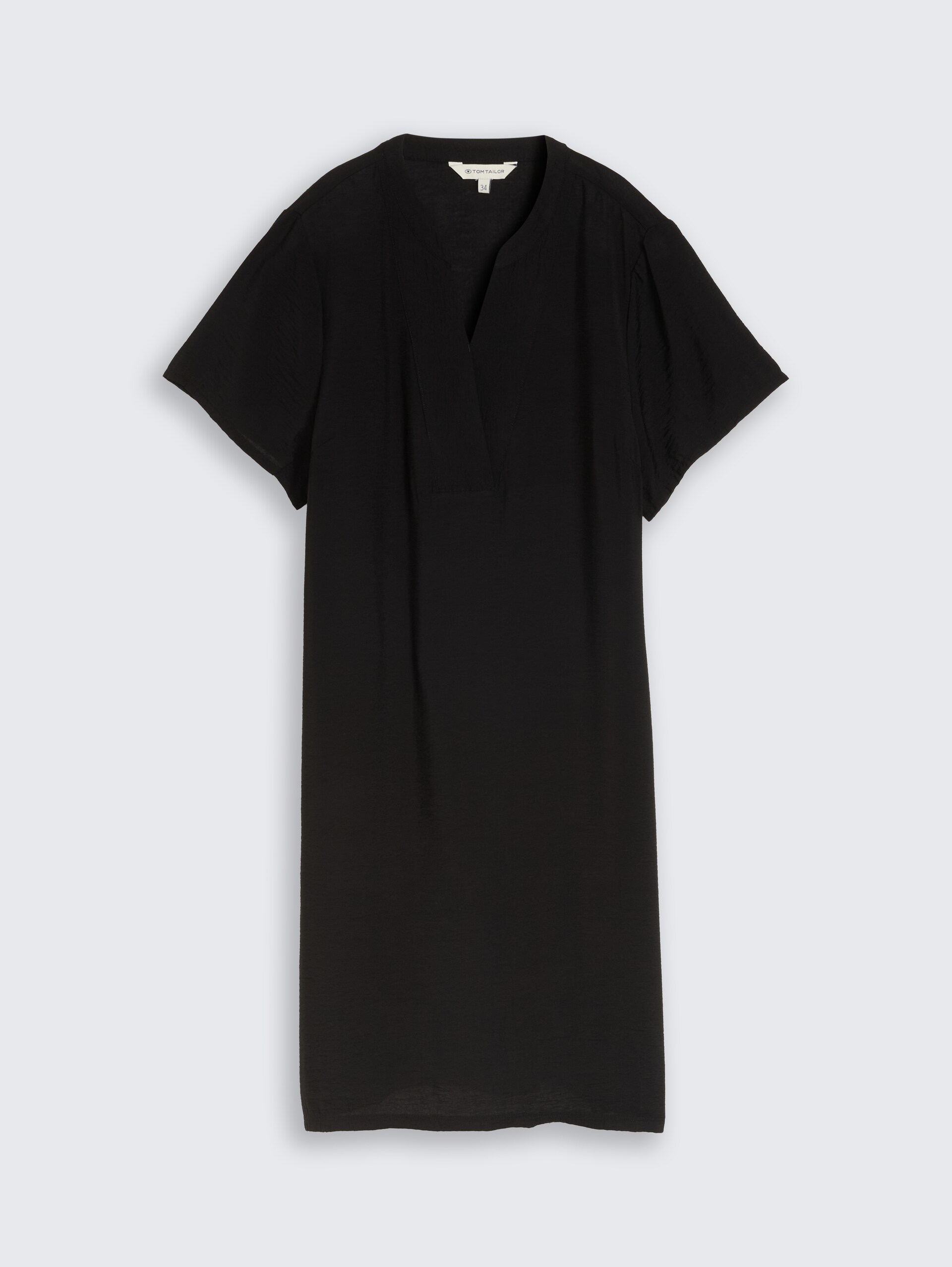 Kleid mit V-Ausschnitt - deep black - Vorder-Produkt-Ansicht