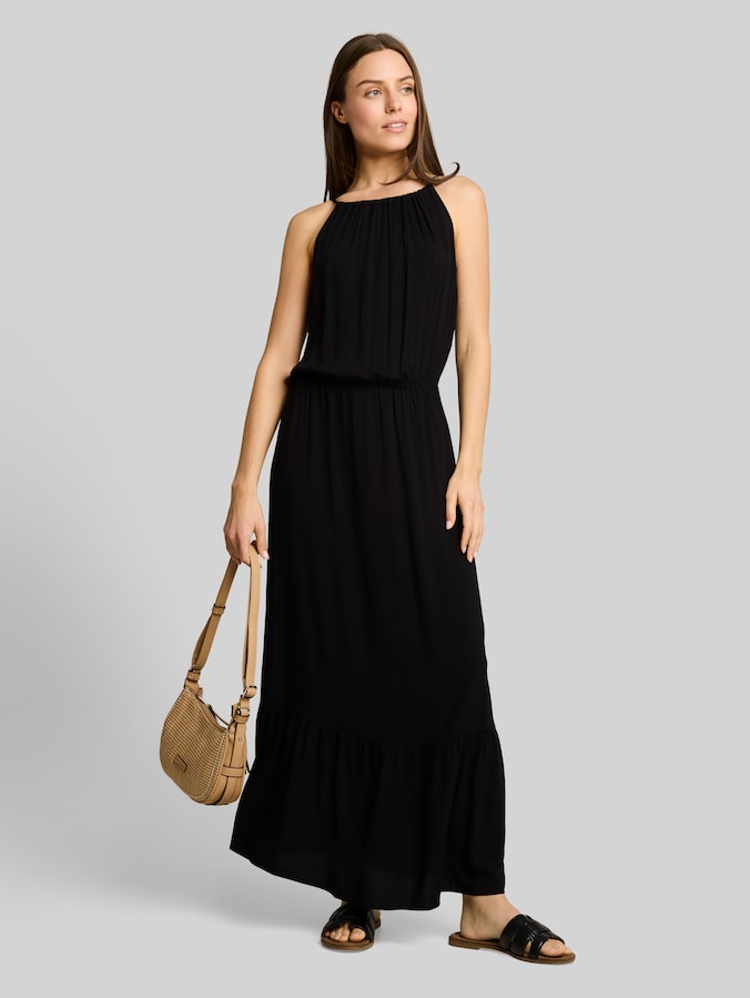 Maxijurk van viscose door Women, deep black