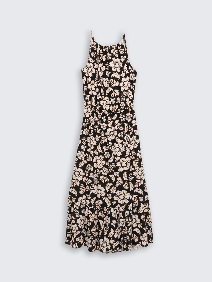Maxi-Kleid aus Viskose von Women, black big flower design