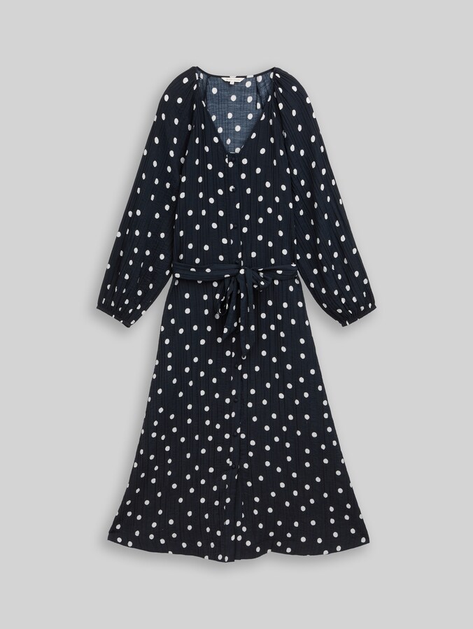 Maxi-Kleid mit Punktemuster von Women, navy big dot design