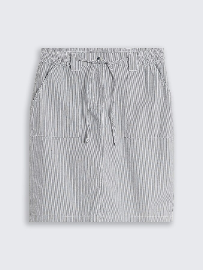 Chino-Rock mit Kordelzug von Women, delicate navy white stripe