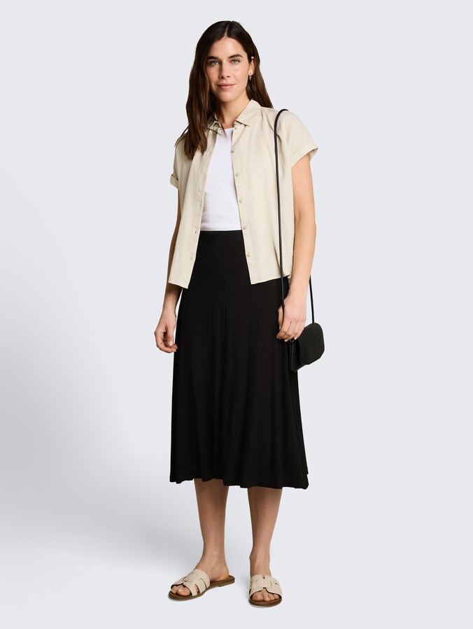 Jersey Midi-Rock von Women, deep black