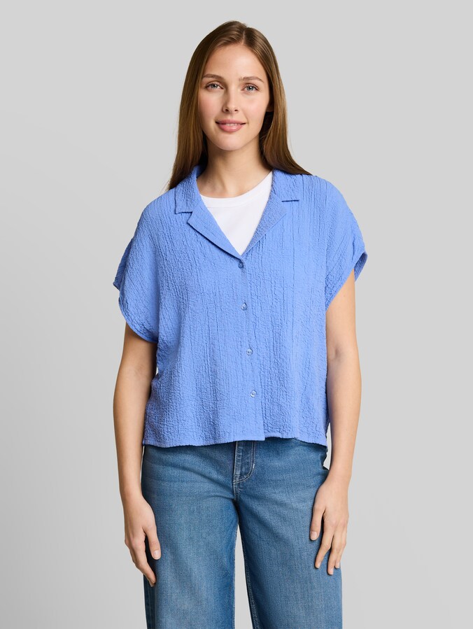 Seersucker Resort Hemdbluse von Denim Female, Bonnet Blue