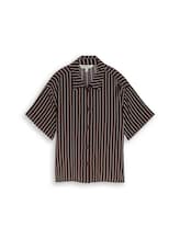 Ausgewählt, Boxy Fit Hemdbluse aus Viskose von Tom Tailor, braun