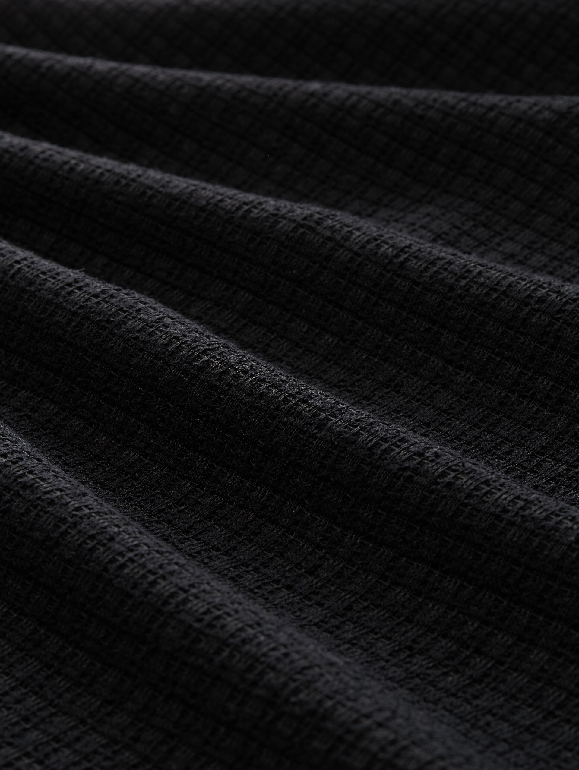 Getailleerde jacquard midi-jurk - deep black - Materiaalweergave