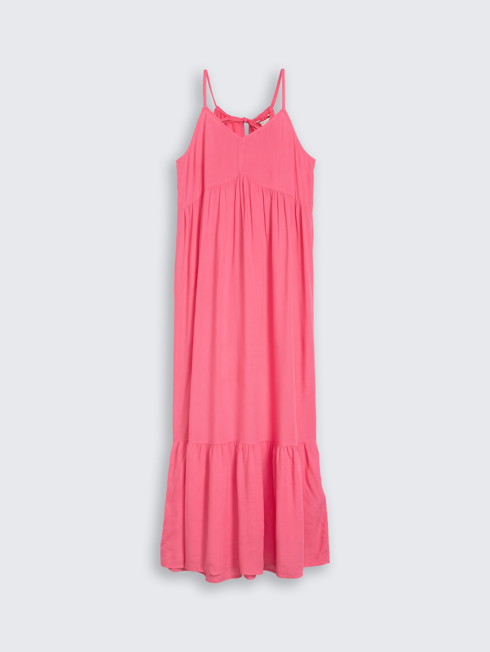 Maxi-Kleid mit Volants - soft bright pink - Vorder-Produkt-Ansicht