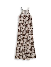 Geselecteerd, Maxijurk met volants door Tom Tailor, bruin