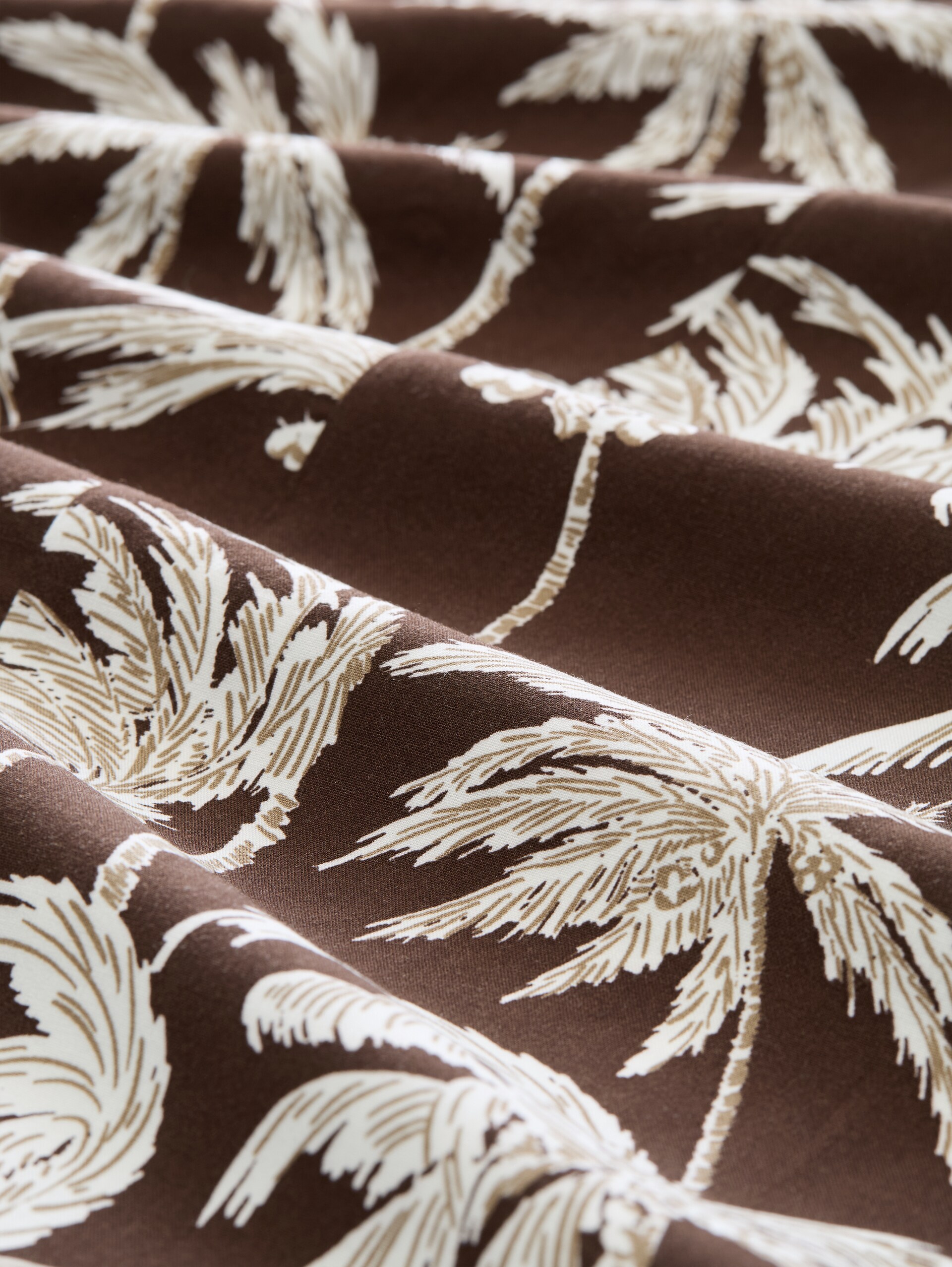 Maxirok van viscose - brown palmtree print - Materiaalweergave