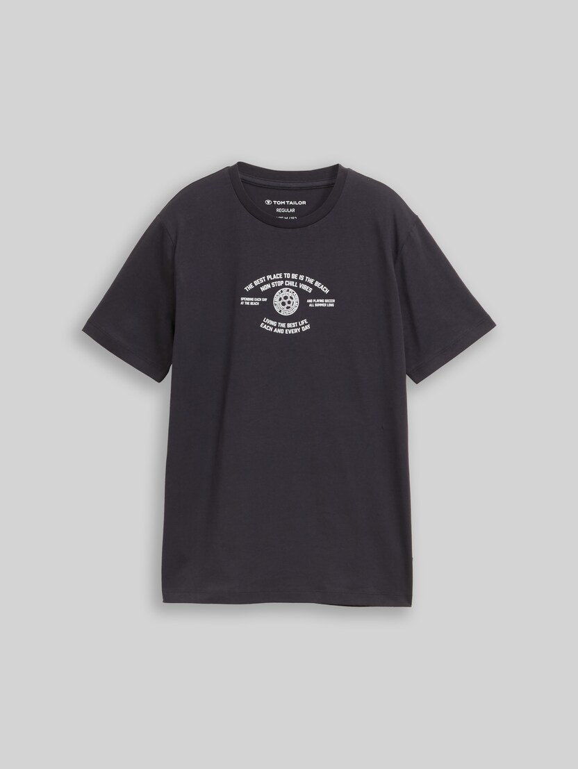 T-Shirt mit Print von Teen Boys, coal grey