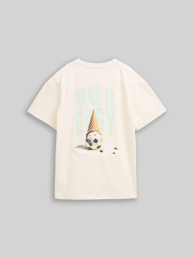 T-shirt with photo print by Teen Boys, Wool White