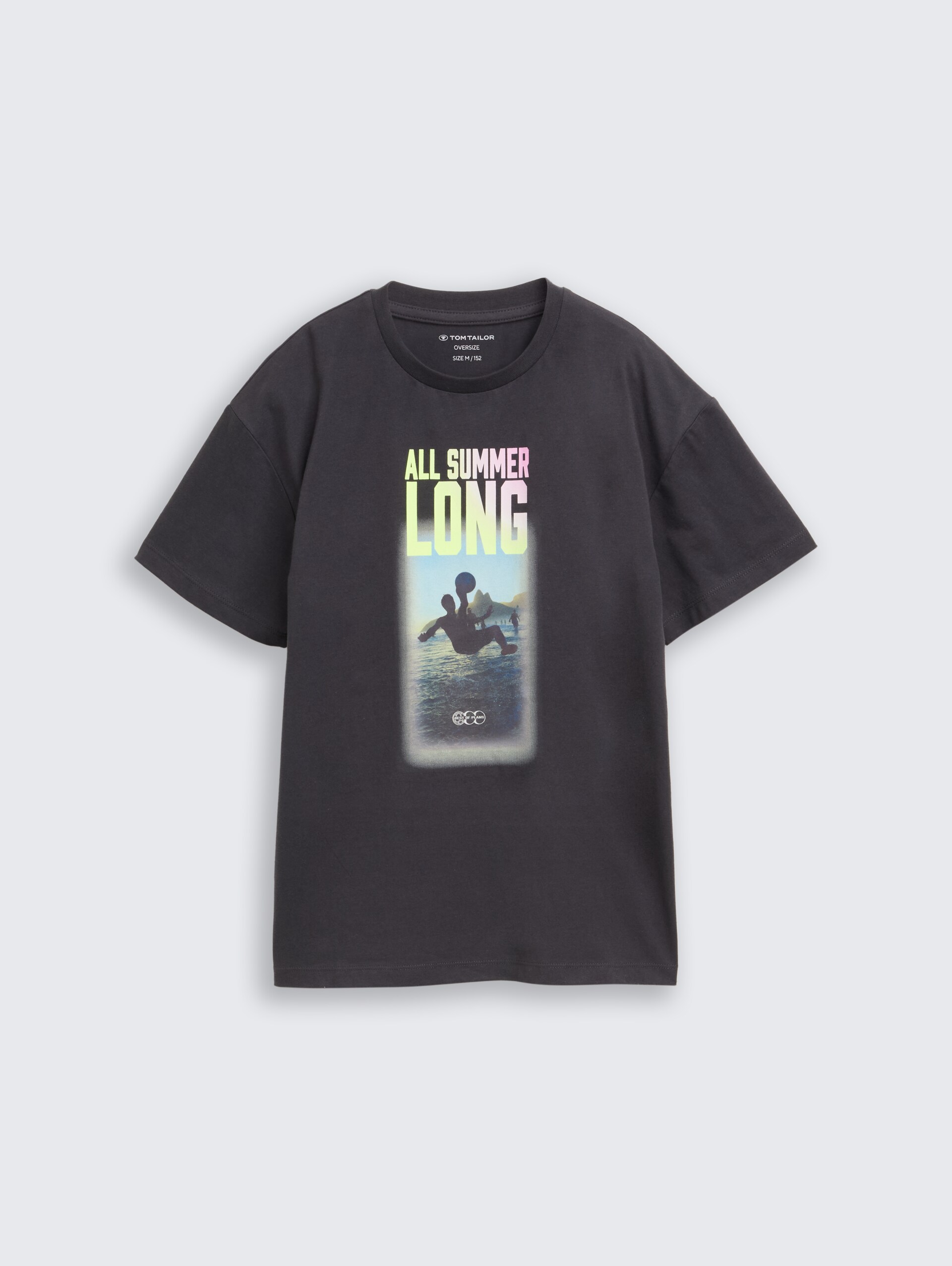 T-shirt met fotoprint - coal grey - Product vooraanzicht