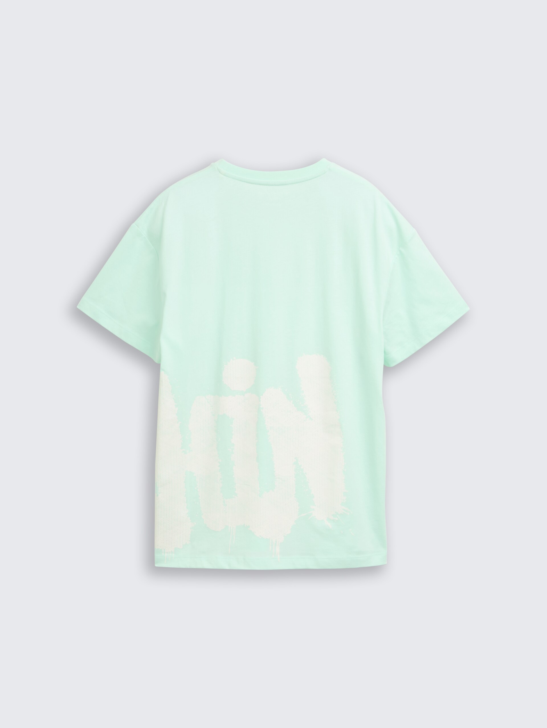 Oversized T-shirt met print - soft sugar green