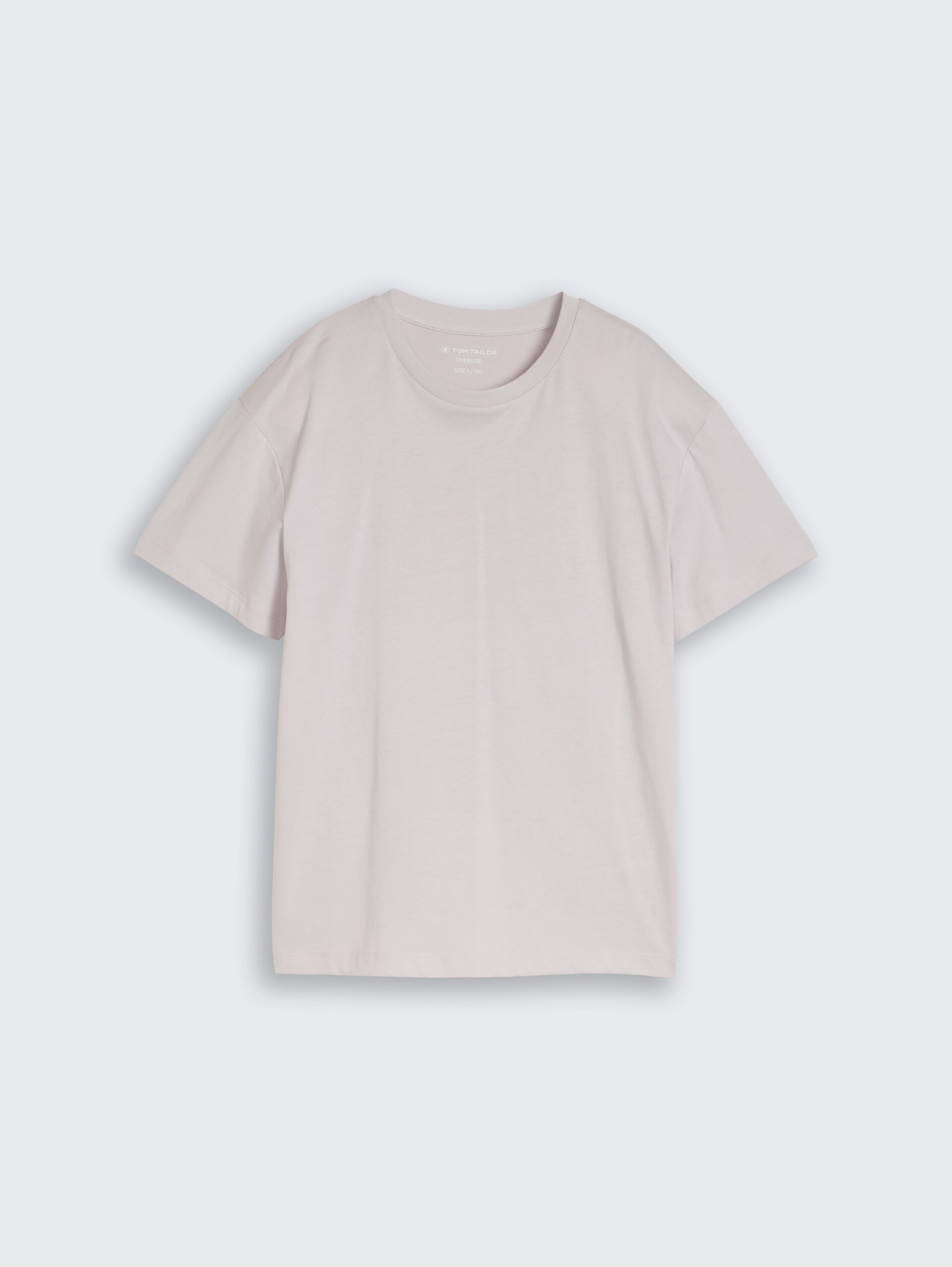 Oversized T-shirt met print - dusty greyish lilac - Product vooraanzicht